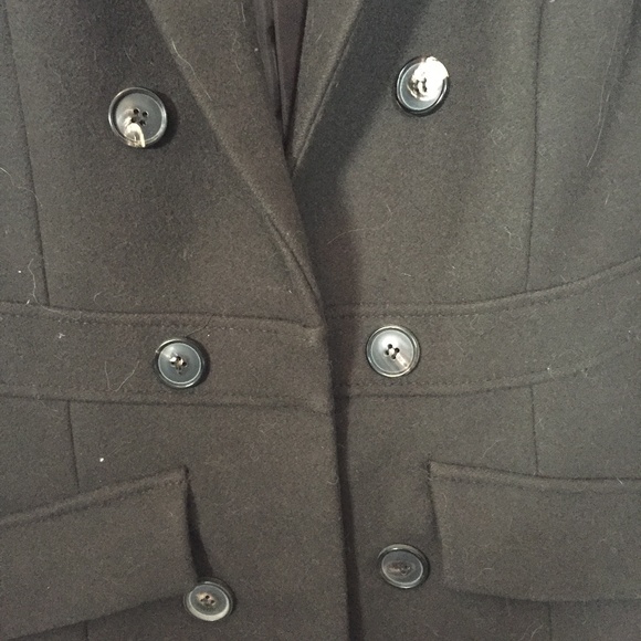Wool green blazer with brown buttons - Picture 3 of 3